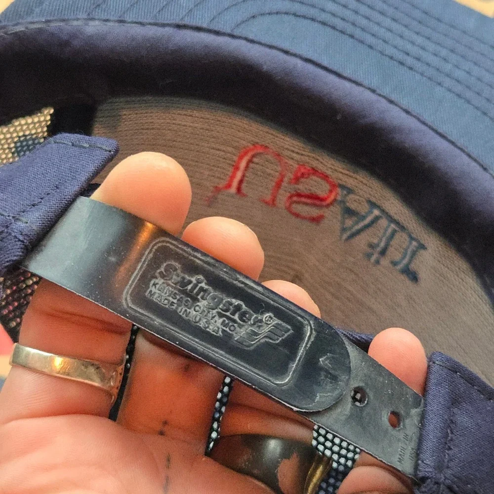 VTG Swingster USAir‎ Airline Hat Navy Blue Aviation OSFA Mesh Back Snapback USA